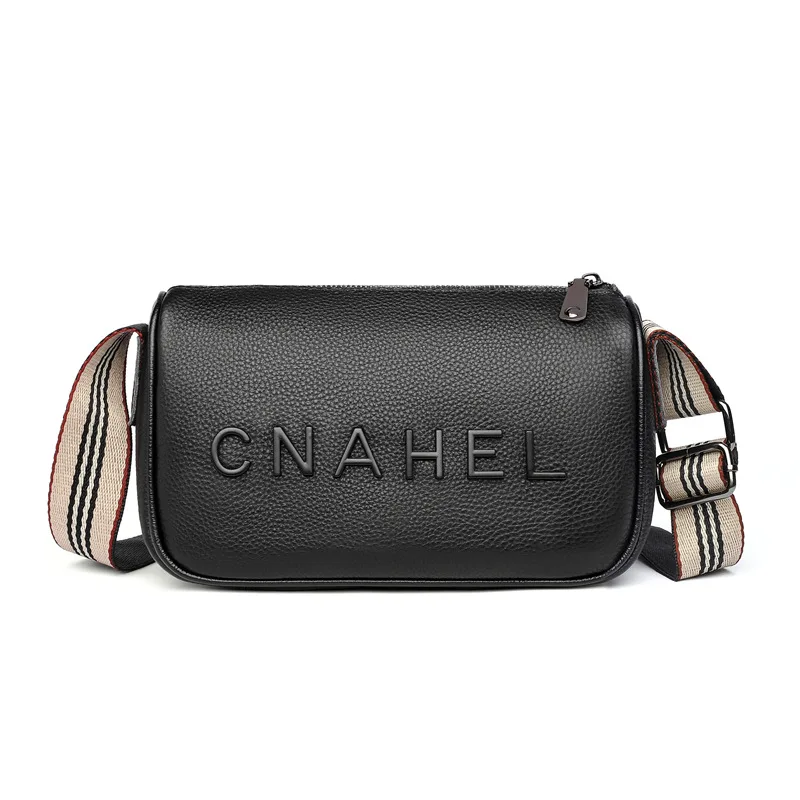 

Simple fashion shoulder bag with wide shoulder straps ladies' trend retro large capacity small handbag Korean messenger bag