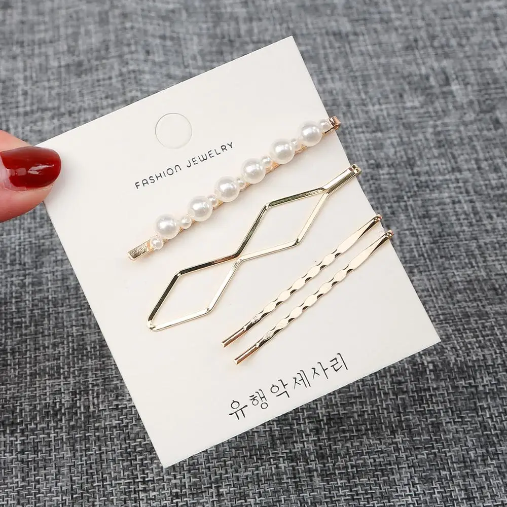 Минималистичная металлическая заколка для волос Геометрическая шпилька