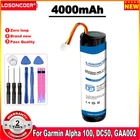 Аккумулятор 4000 мАч 361-00029-02 для устройств Garmin Alpha 100, DC50, GAA002, GAA003, GAA004, T5, TT10, TT10, TT15, бесплатные инструменты