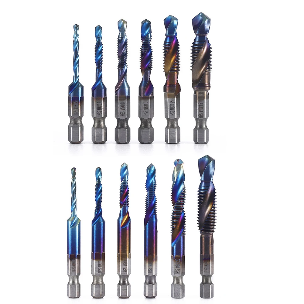

High-strength 6x screw machine hexagonal shank thread metric composite tap drill bit solid drilling and tapping integrated