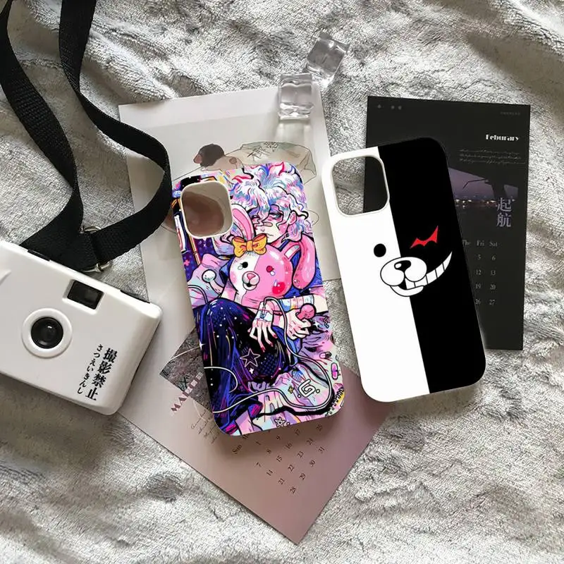 

Danganronpa Anime Cartoon Phone Case White Color For iPhone 13 12 Mini 11 Pro X XR XS Max 8 7 6 Plus Cover Coque Funda Shell
