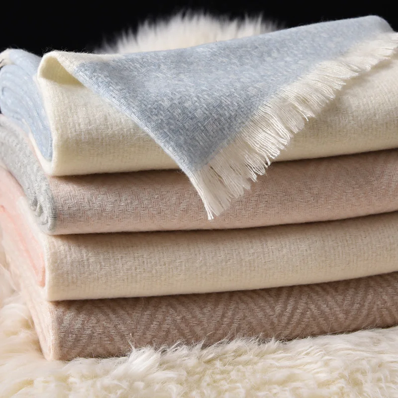 Теплый зимний шарф женские синие шали и палантины для женщин 2021 роскошный