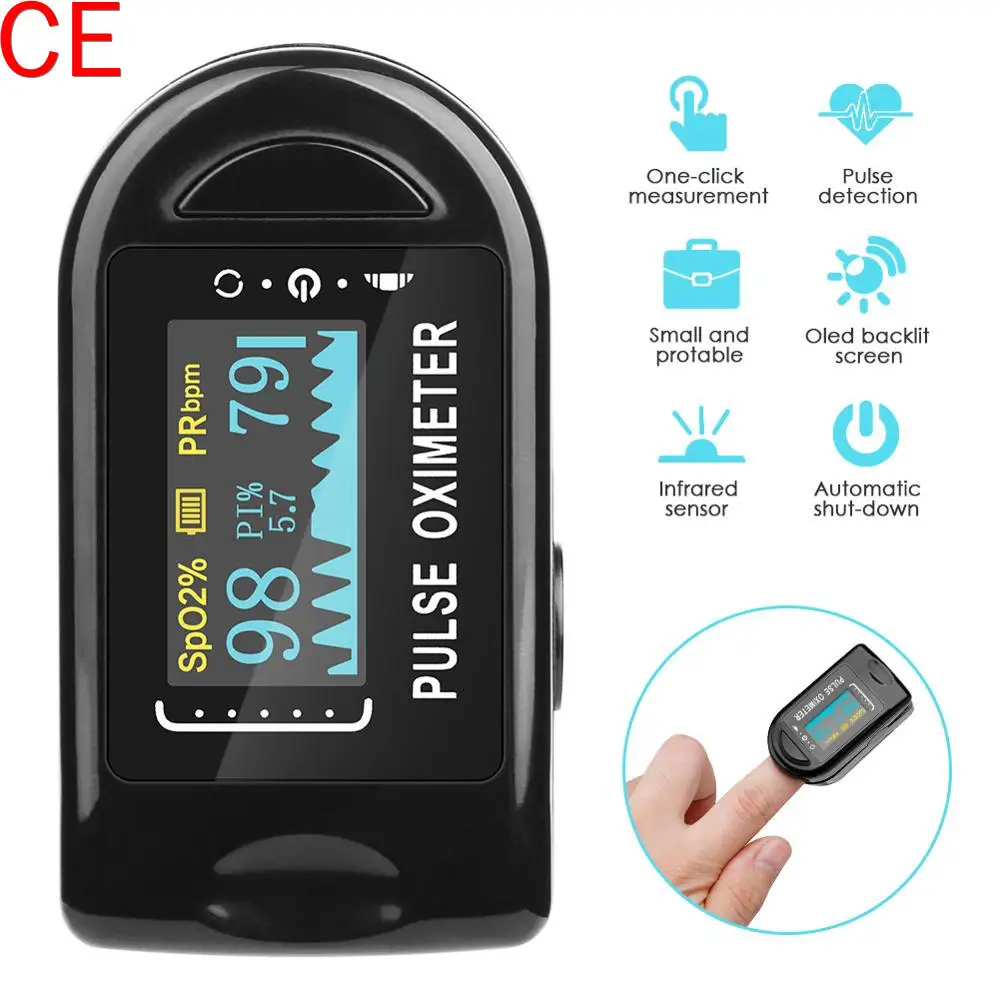 Пульсоксиметр Пальчиковый для измерения пульса и уровня кислорода в крови с OLED