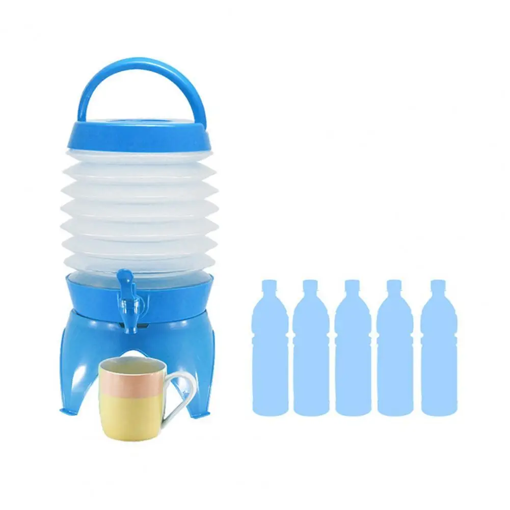 

5.5L/7.5L Retractable Folding Bucket Ultralight Camping Water Storage Faucet Switch Squeezing Water Dispenser For Picnic Campin