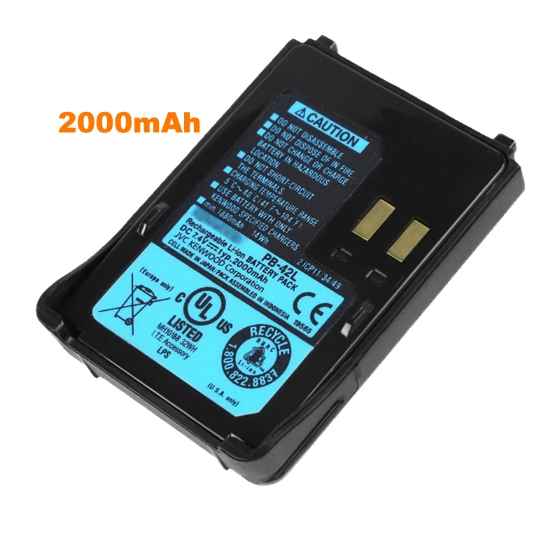 Литий ионный аккумулятор 2000 ма · ч PB42L для радиоприемника Kenwood с функцией радио PB