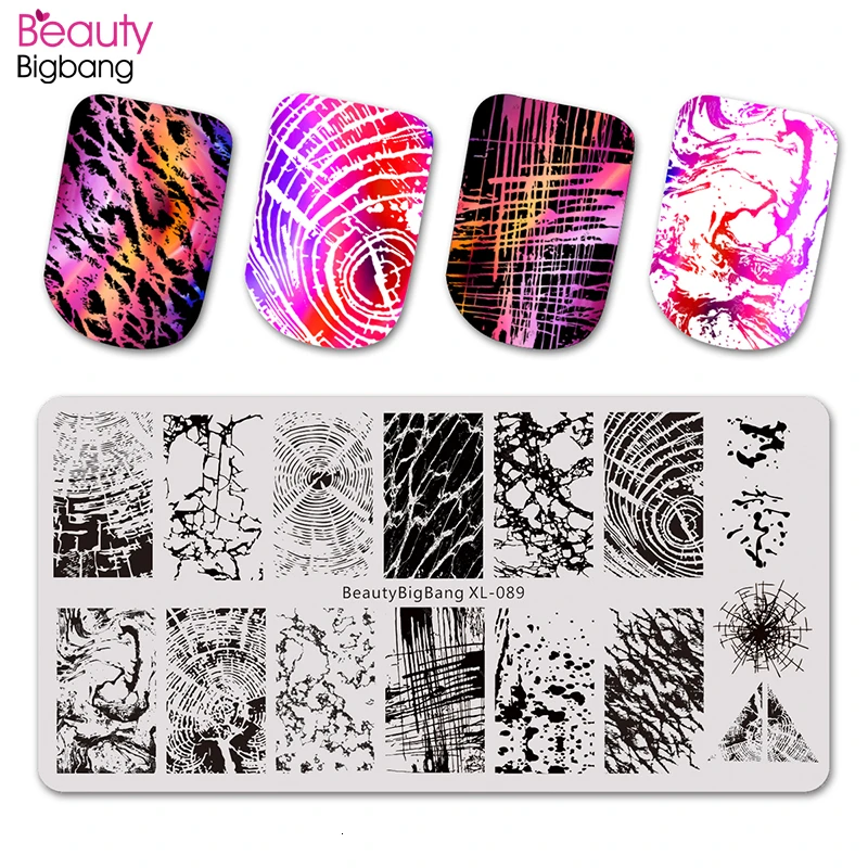 Тарелки Beautybigbang для стемпинга мраморное кольцо ногтей фотография аксессуары