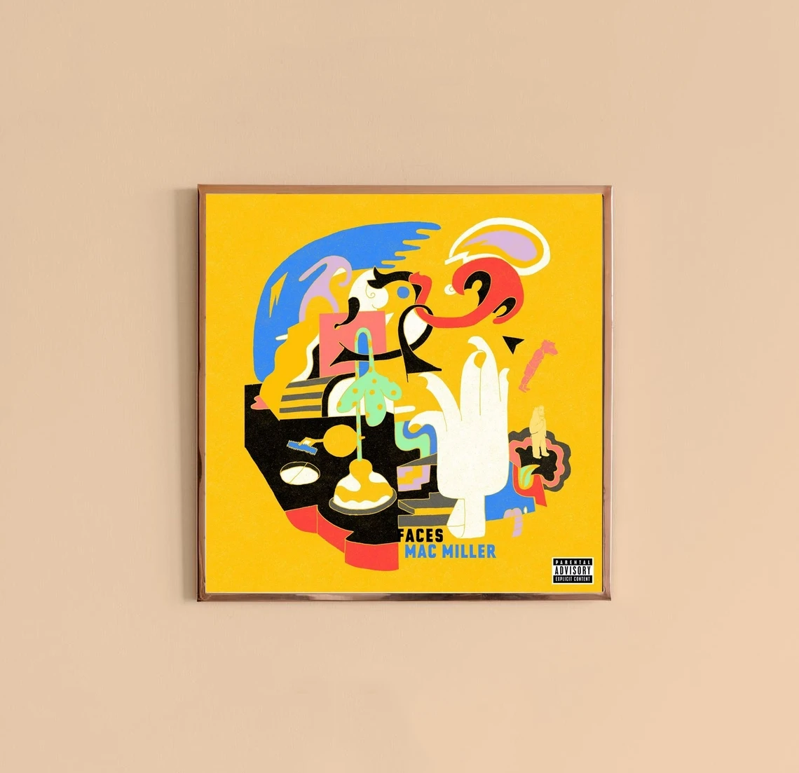 

Mac Miller My version of Faces Music Album Canvas Poster Art Hip Hop Rapper Pop Music Star Home Wall Painting Decoration