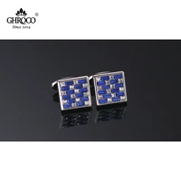 ghroco high quality exquisite square crystal french shirt cufflinks fashion luxury gifts business men and women groomsmen