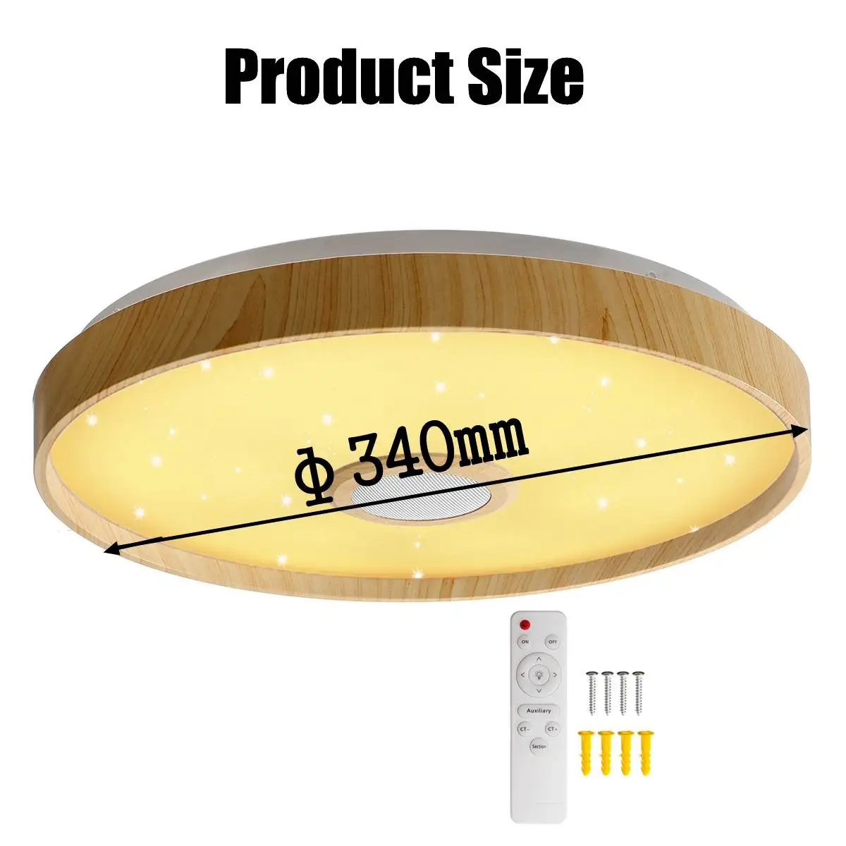 Lámpara de techo LED de 100W para teléfono inteligente altavoz de música con bluetooth, aplicación de luz con Control remoto RGB, lámpara de techo de dormitorio regulable