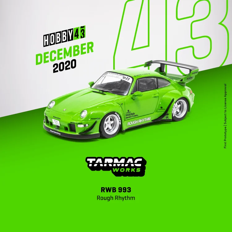 

Tarmac Works 1:43 RWB 993 Rough Rhythm green Diecast Model Car