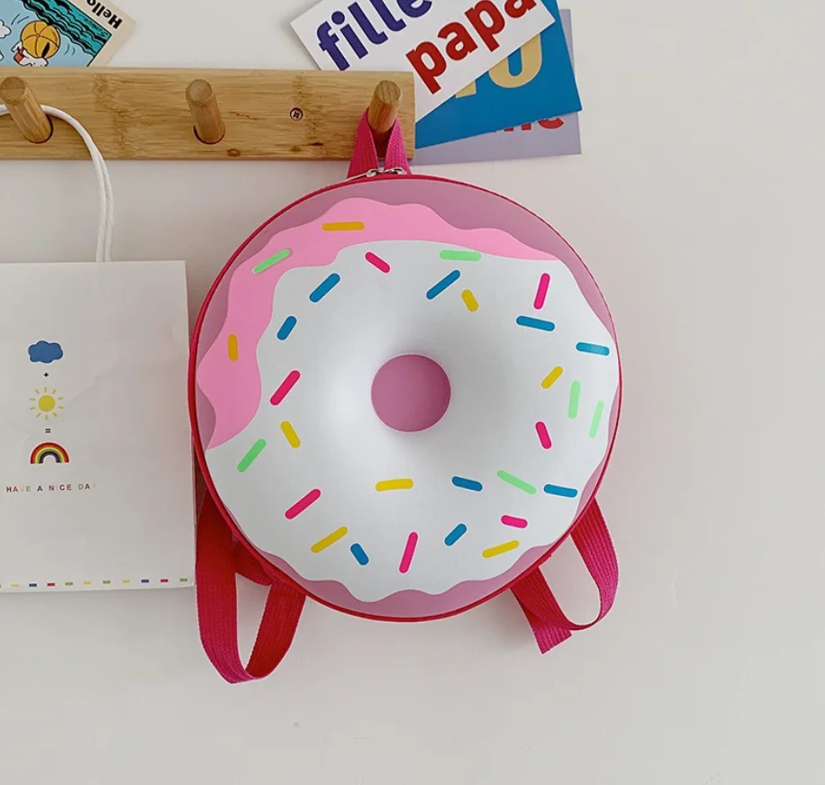 New Cartoon Donut Small Backpack In Kindergarten Korean Version Cute Rainbow Children Bag Boy Kid Girl Fashion Shoulder Bag