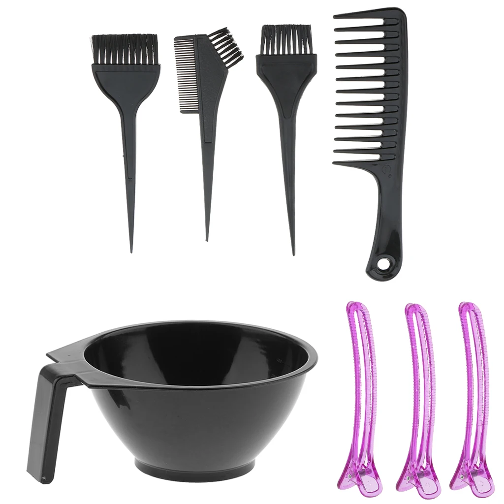 

Salon Hair Coloring Dyeing Tint Tool Mixing Bowl Brushes Set