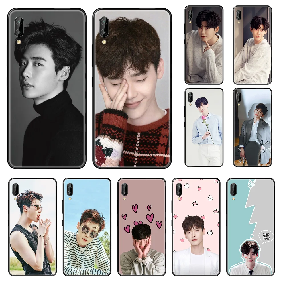 Корейский чехол для телефона Lee Jong Suk Huawei Honor Mate 5 6 7 8 9 10 20 A C X Lite Черный тренд Etui 3D prime