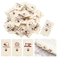 sheep scissors sewing machine cartoon pattern sewing accessories clothing tags cloth garment labels handmade with love