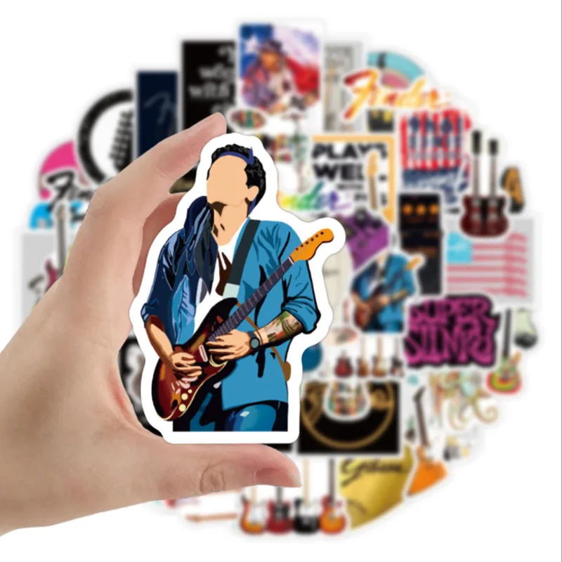 

10/30/50Pcs Love Guitar Series Graffiti Waterproof Skateboard Travel Suitcase Phone Laptop Luggage Stickers DIY Kids Girl Toy
