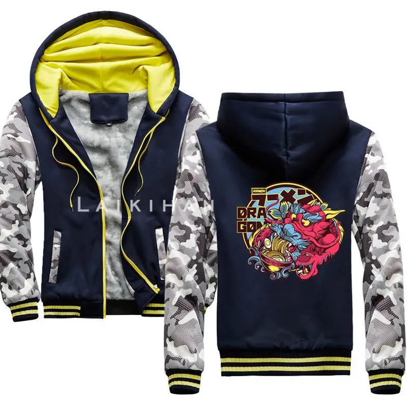 

Winter Fashion Men Thicken Sweatshirt Japanese Monster Hoodies Hip Hop Jacket Top Harajuku Streetwear men's clothing oversized