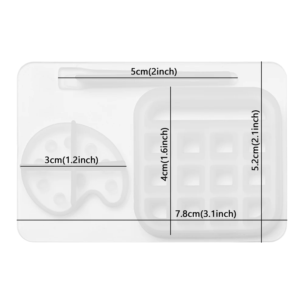 1 шт. Мини Кисть для пигмента силиконовая форма палитра смолы лоток краски