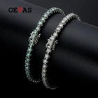 OEVAS 100% Стерлинговое Серебро 925 пробы 3 мм фото цвет шампанского для женщин сверкающие ювелирные изделия для свадебной вечеринки