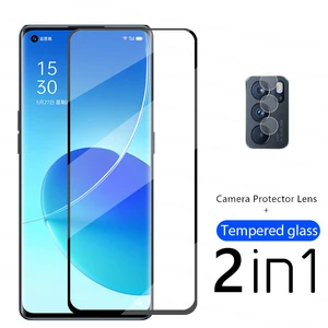 2in1 protective glass for oppo reno6 pro glass screen protector for oppo reno6 pro tempered glass phone film for oppo reno6 pro free global shipping