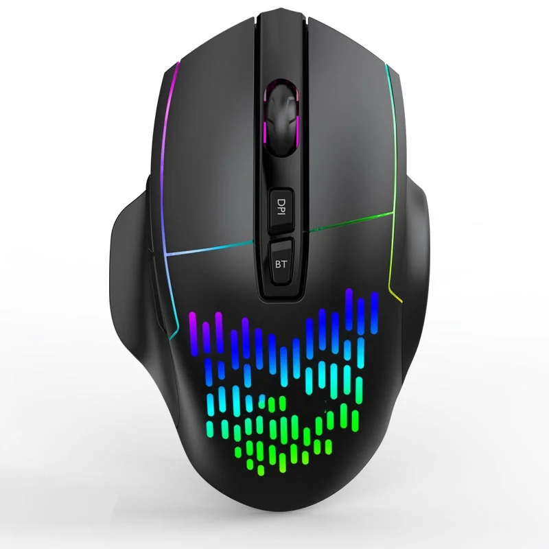 

Bluetooth Gaming Mouse Wireless, With Side Buttom, RGB Backlit Multi-Device(BT5.0+BT3.0+2.4G) Rechargeable Office Game Mice