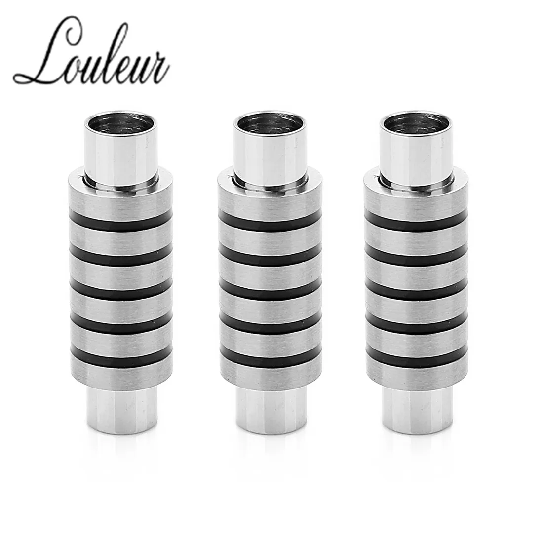 2 шт./лот 6 мм цилиндрическая трубка магнитные застежки мужской кожаный шнур Нить