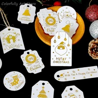 christmas label decoration 200pcs white cardboard lanyard gift box suitable for business party christmas tags supplies