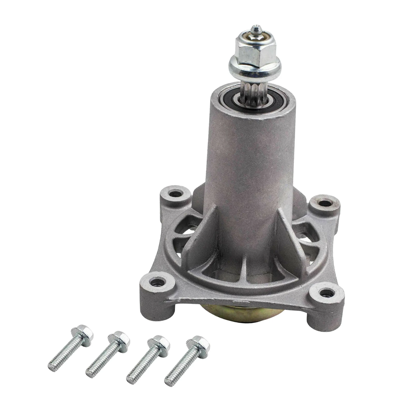 

Replacement for 42" 46" 48" & 54" Decks 187292 Spindle or Mandrel for AYP with pre-tapped mounting Holes and 4 mounting Bolts