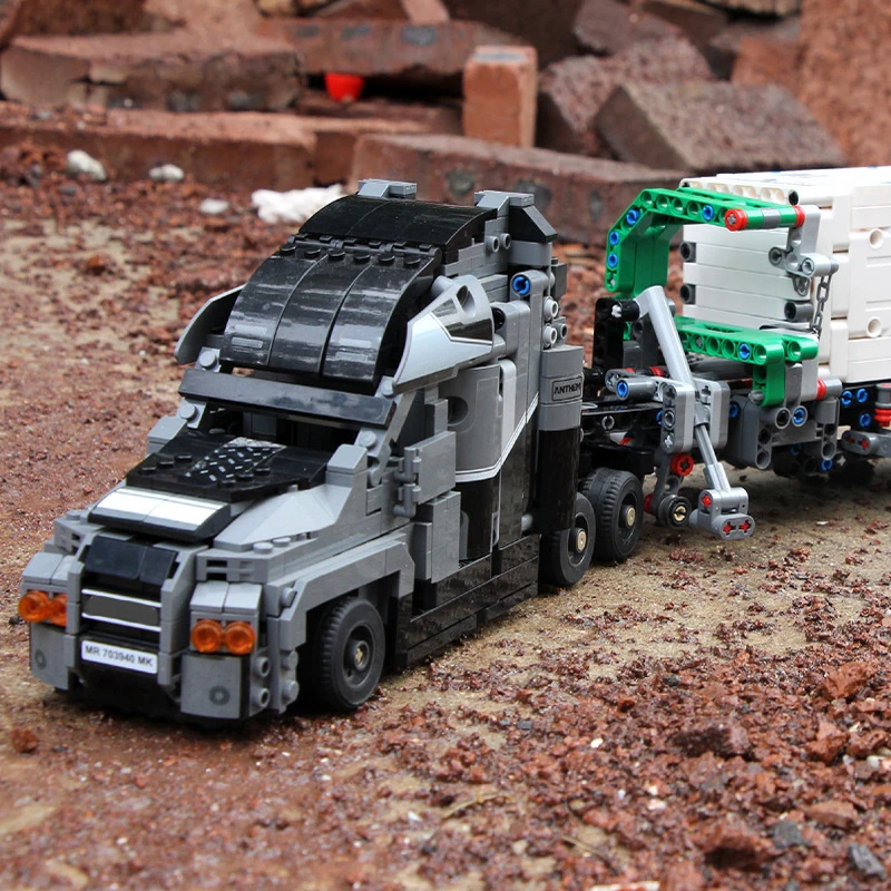 

Sembo Block Container Truck Vehicle Building Blocks City Engineering Car Model Brick Compatible Technic Bricks Toy Children Gift