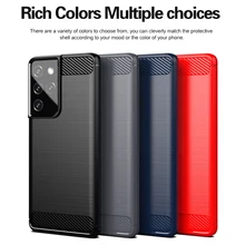For Samsung Galaxy S21 Ultra Case for Samsung Galaxy S21 Ultra Plus FE 5G S20 Cover Silicone Back Phone Case Protective Shell