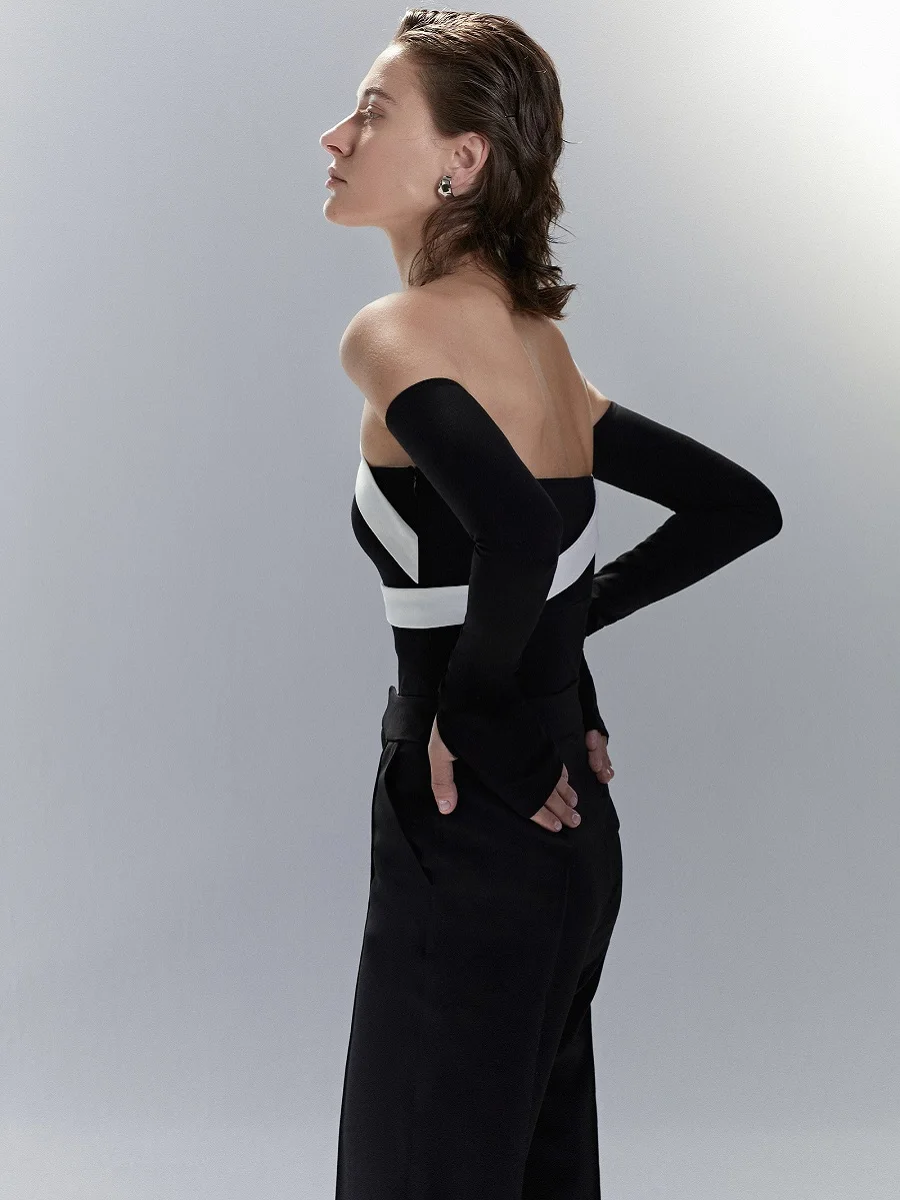 

Big-name women's summer knitting black and white stitching fashion tops vest 2020New women's clothing jump belt sexy vest XL