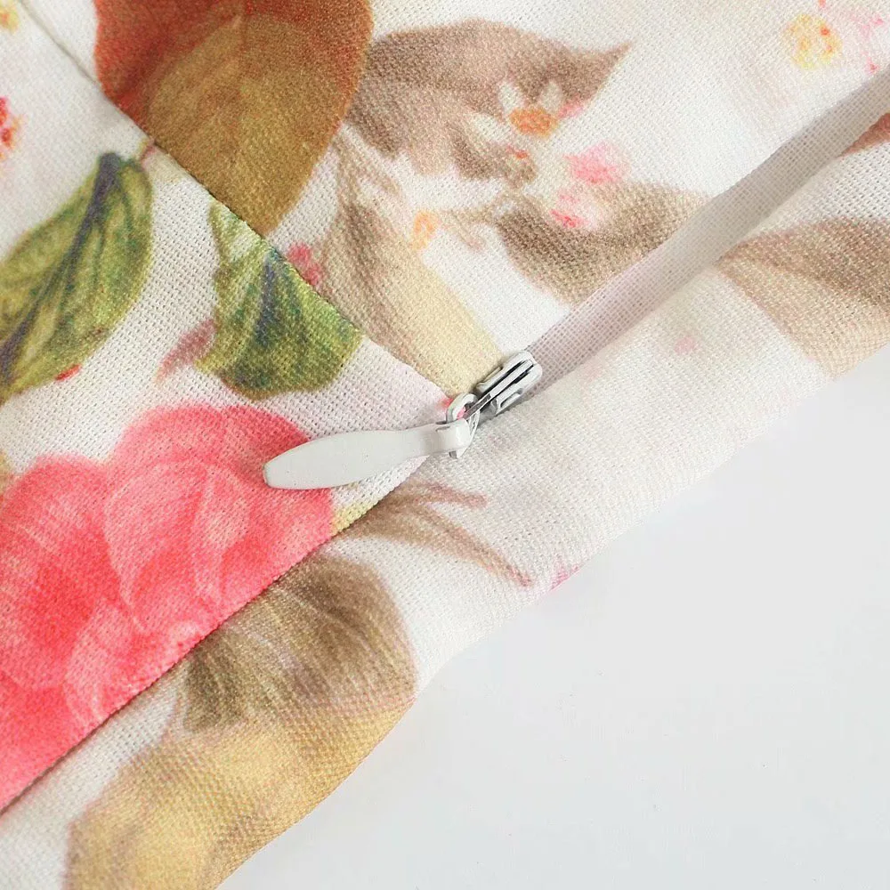 

WOMAN 2021 spring and summer new youth women's dress French super fairy sweet sling printed dress ZA