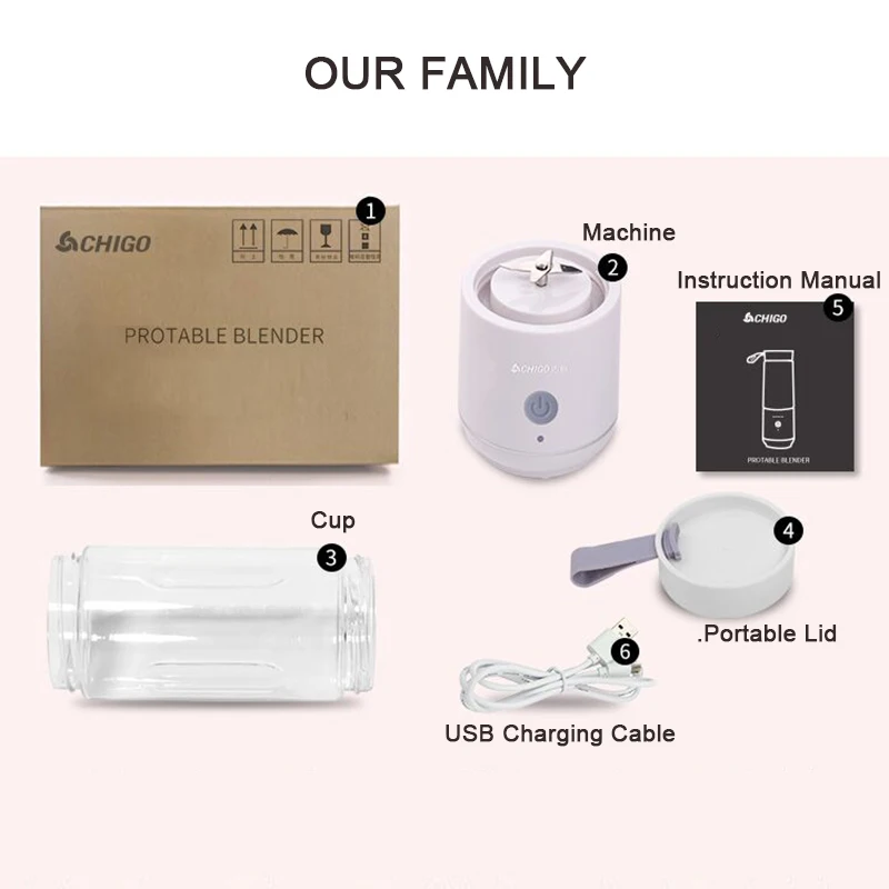 Портативный usb электрическая соковыжималка для фруктов, небольшой беспроводной автоматический многоцелевой блендер, перезаряжаемый мини-стакан для сока, резка, миксер