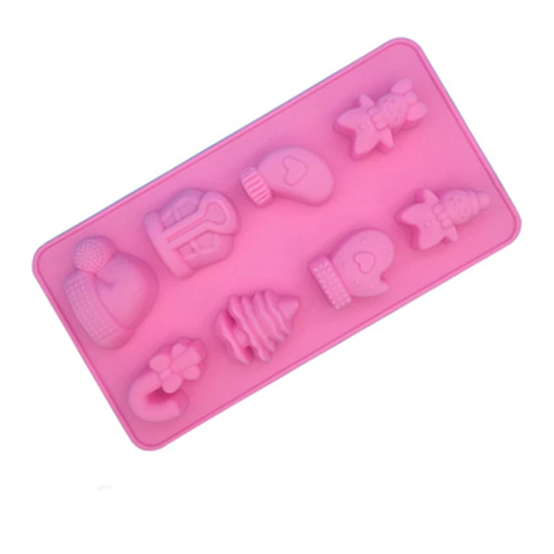 2019 Новый DIY силиконовая форма для торта Конфета формы 8 Рождественская шапка