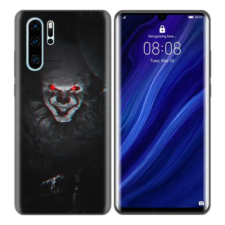 Черный силиконовый чехол для huawei P30 P20 P10 mate 30 20 10 Lite Pro Coque Fundas, чехлы, раковины, Pennywise, клоун, ужас