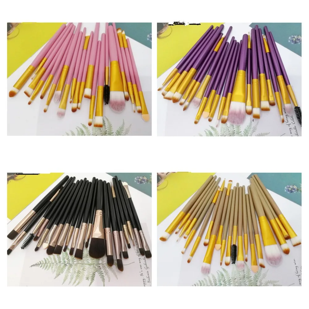 ESSANCEYA набор кистей для макияжа 20 шт. туалетных принадлежностей деревянных + 4