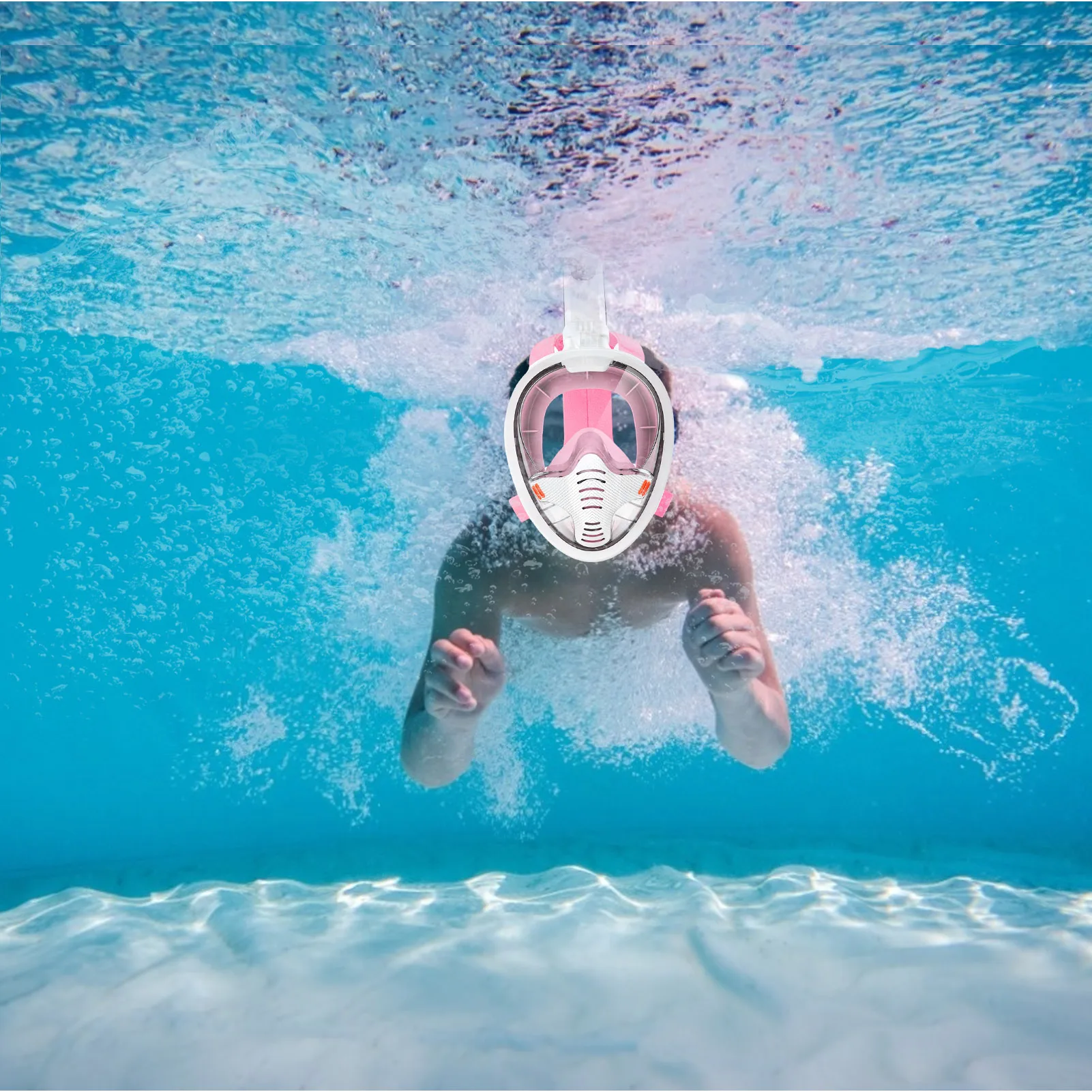 

Underwater Scuba Anti Fog Full Face Diving Mask Snorkeling Respiratory Masks Safe Waterproof Swimming Equipment For Adult Youth