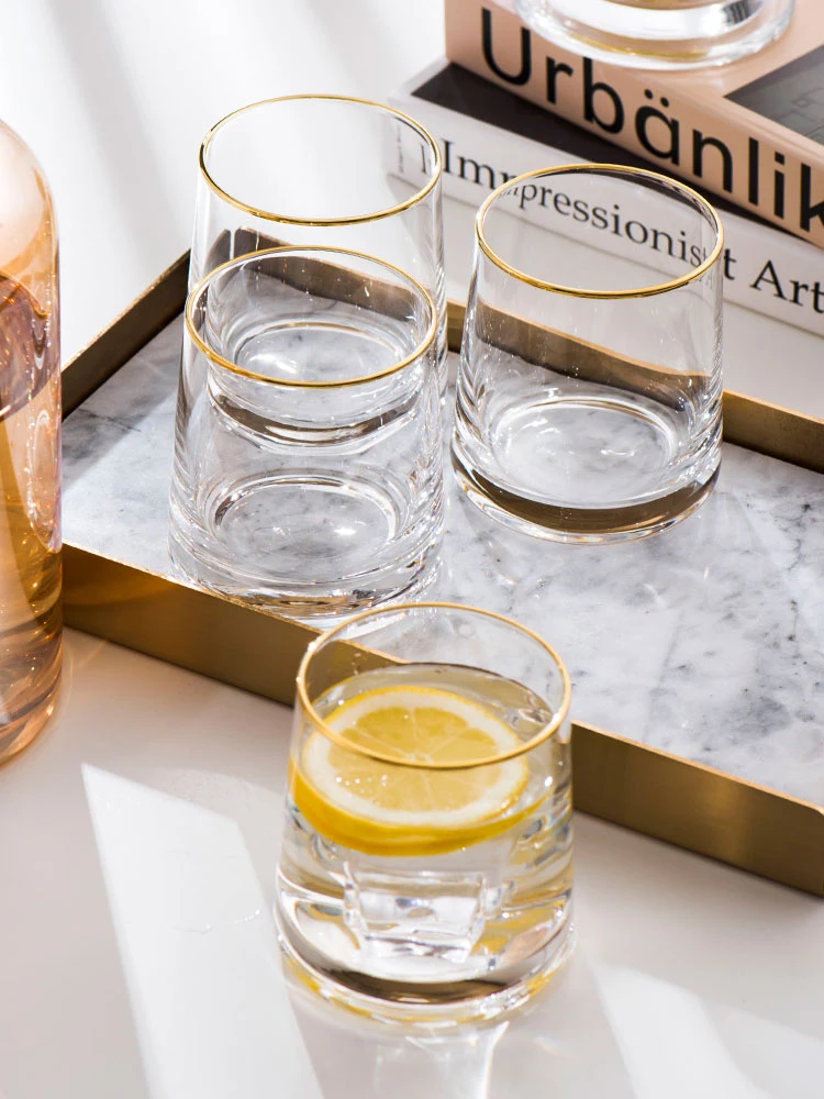 

Drinking Nordic Glass Cup Unique Round Breakfast Creative Glasses Cup Home Whiskey Copas Champagne Household Products EB5BLB
