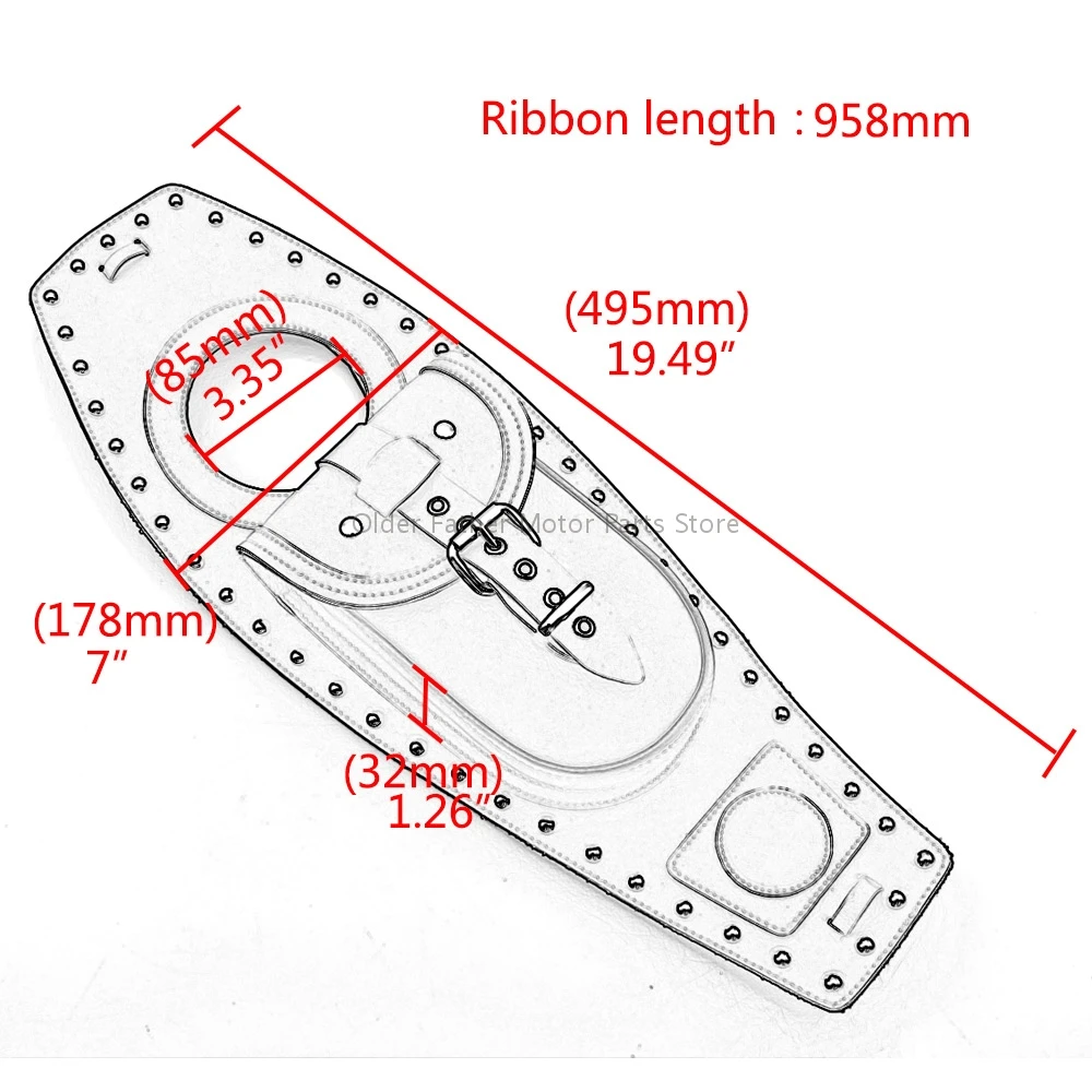 

Motorcycle fuel tank bag leather metal buckle fuel tank storage bag anti-drop paint suitable for Harley-Davidson sportsmen