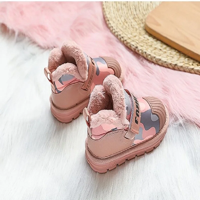 High Quality Girls' Snow Boots 2022 New Winter Children's Plush Thickened Cotton Shoes Waterproof and Antiskid Baby Cotton Boots enlarge
