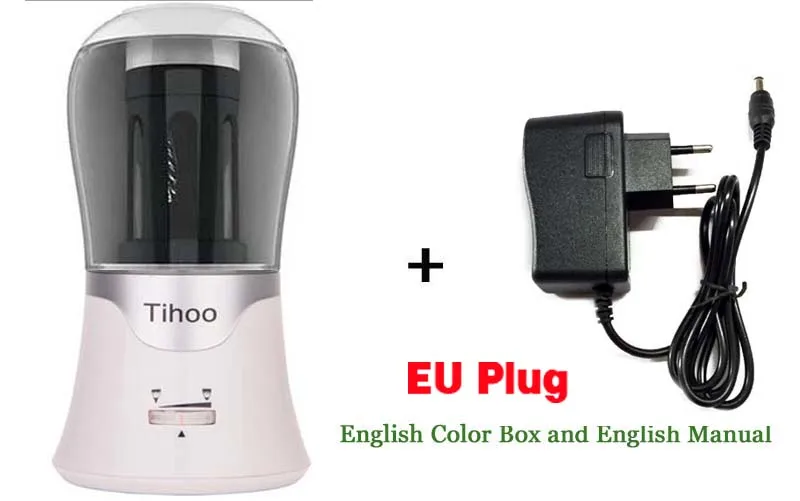 EU Plug WHT-OLS Высококачественная Автоматическая Механическая электрическая точилка для карандашей Регулируемый наконечник ручки 8017 точилка для карандашей - Цвет: EU Plug WHT-OLS