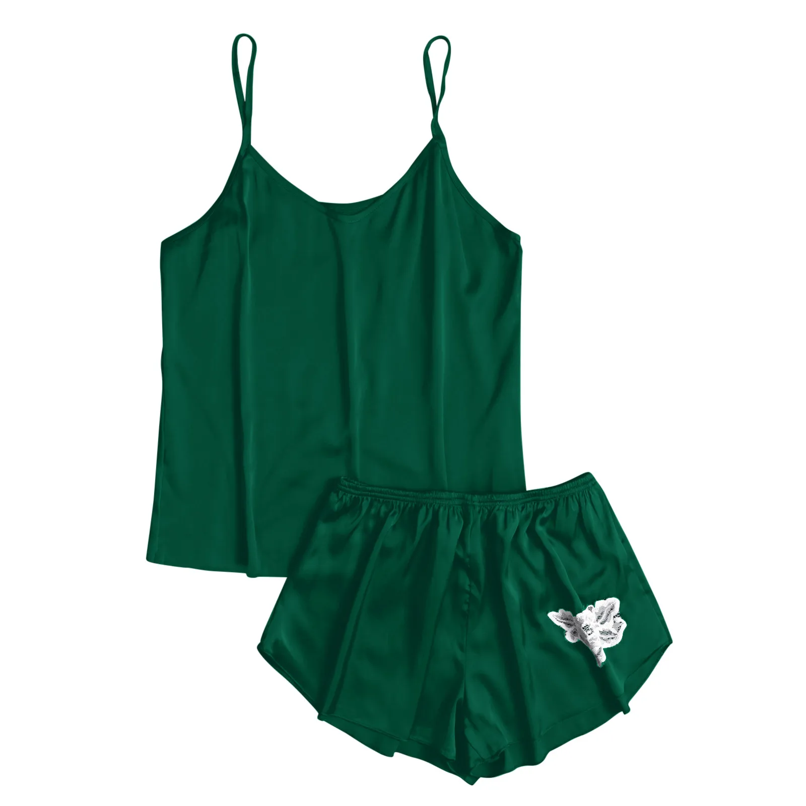 

Sleep Tops Women's Sexy Fashion Lace Camisole Pure Color Simple Trend Nightwear Pajamas Set Casual Night Dress Women Sleepwear