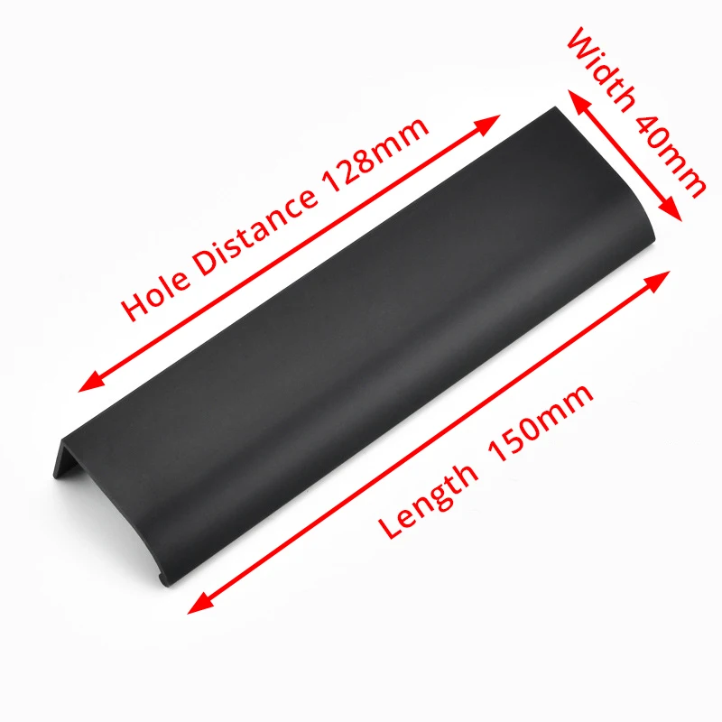 Ручки для шкафов KAK черные серебристые