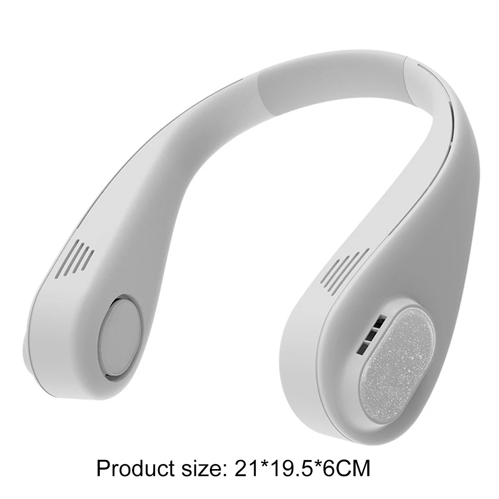 USB Rechargeable Mini Bladeless Fan Hanging Neck Mute Sports Fans Personal Outdoor Travel Electric Air Cooler | Бытовая техника
