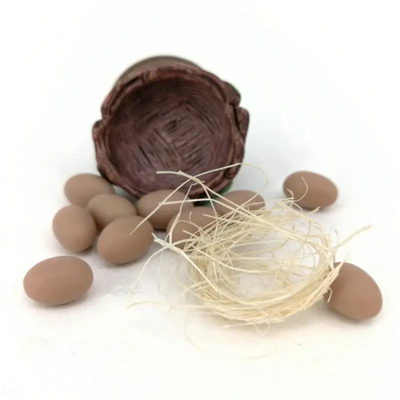 Масштаб 1: 12 набор куриных яиц кукольный домик миниатюрный куриный мини-домик