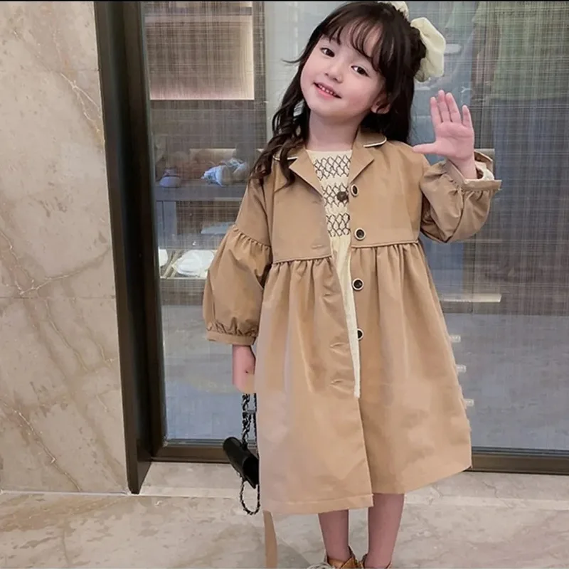 Куртка цвета хаки для девочек зимняя одежда маленьких осенняя детские куртки |