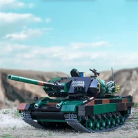 xingbao germany military panzer series 1346pcs leopard 2a6 main battle tank building blocks bricks ww2 toys for boys juguetes