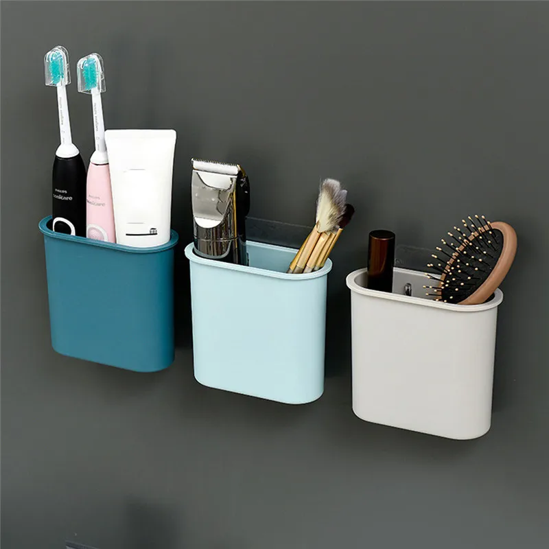 Самоклеящаяся подставка для зубной пасты пластиковая бочка щетки настенный ящик