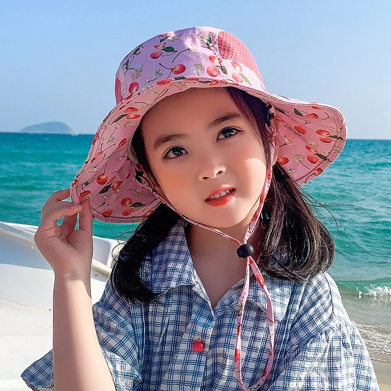 Панама для мальчиков и девочек двусторонняя пляжная с мультяшным динозавром