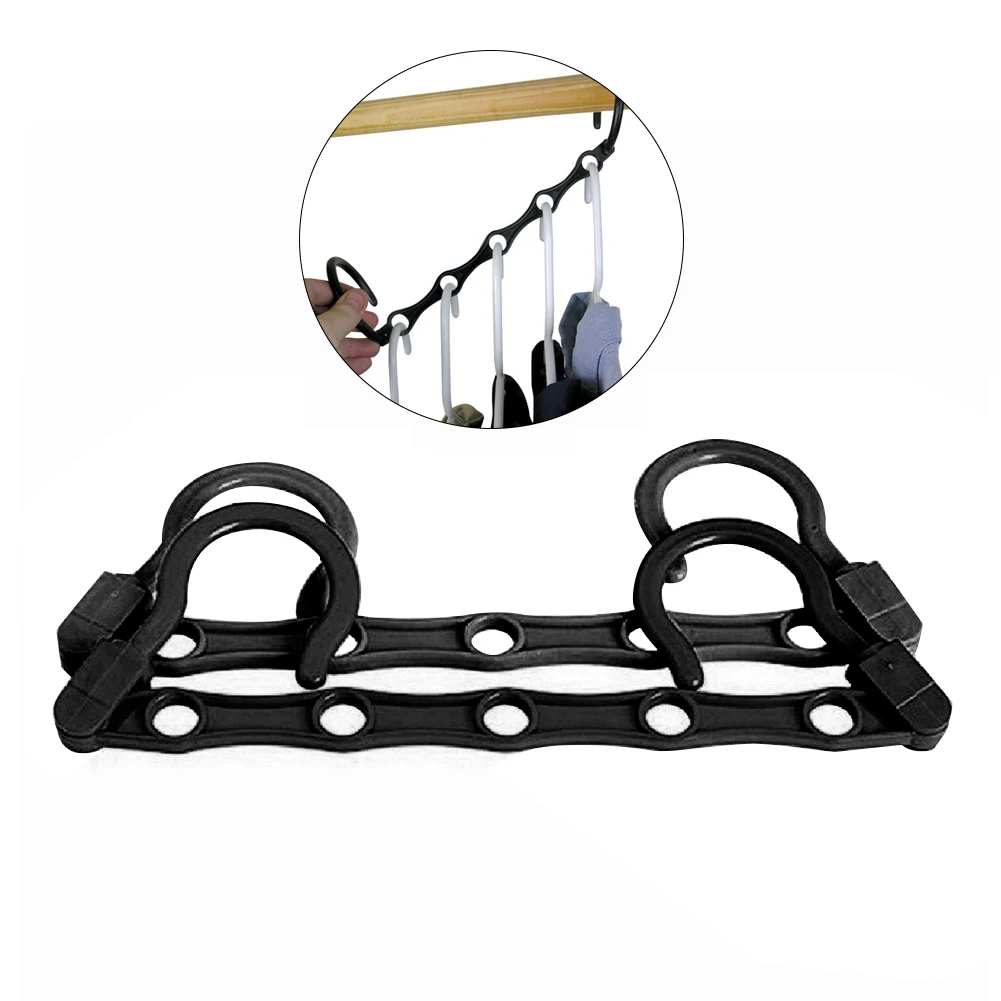 

10pcs/Set Clothes Hanger Organizer 5 Holes Multi-Functional Plastic Cloth Coat Hanger Wardrobe Storage Hangers For Clothes