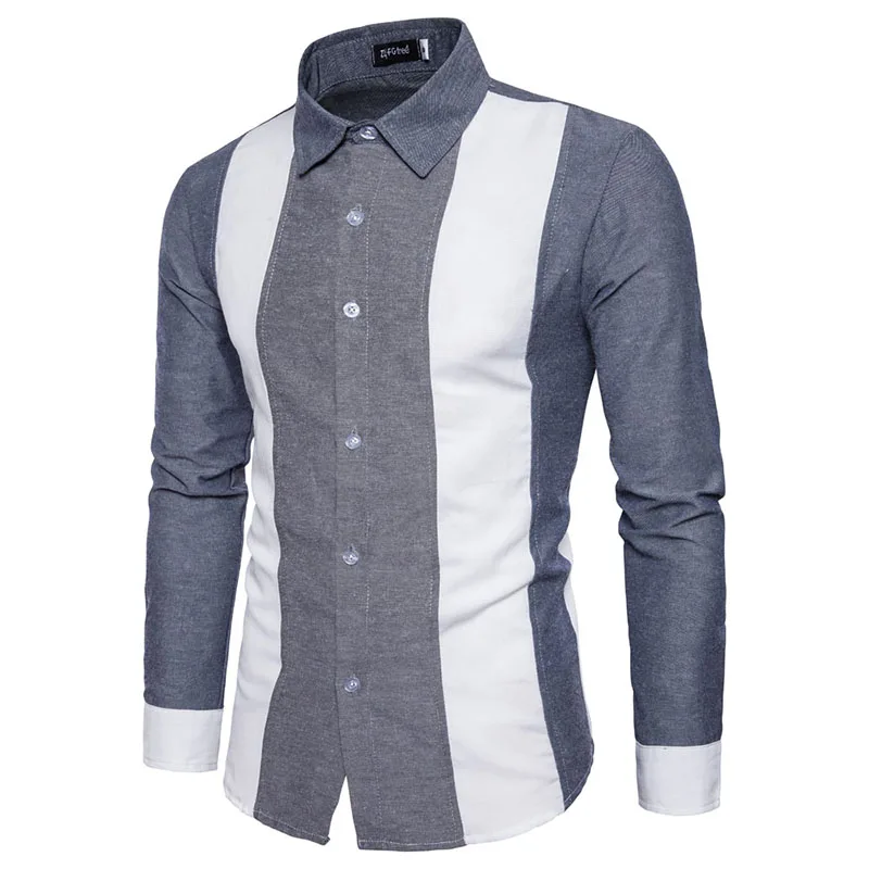 IceLion 2021 Spring New Shirts For Men Striped Long Sleeve Mens Clothes Camisas Para Hombre Slim Fit Fashion Casual Dress | Мужская